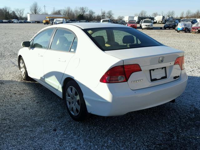 1HGFA16557L050712 - 2007 HONDA CIVIC LX WHITE photo 3