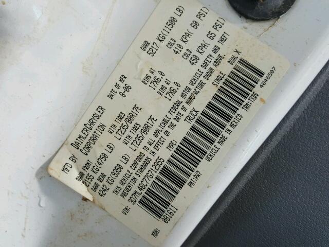 3D7ML46C77G712955 - 2007 DODGE RAM 3500 S WHITE photo 10