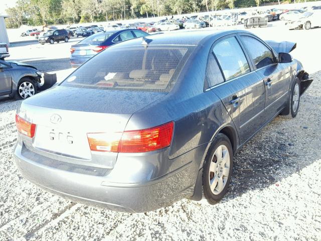 5NPET46C49H435108 - 2009 HYUNDAI SONATA GLS GRAY photo 4