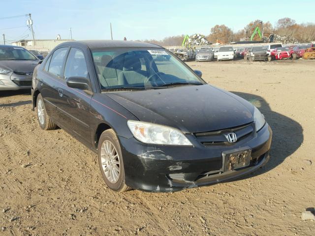 2HGES16545H598283 - 2005 HONDA CIVIC LX BLACK photo 1