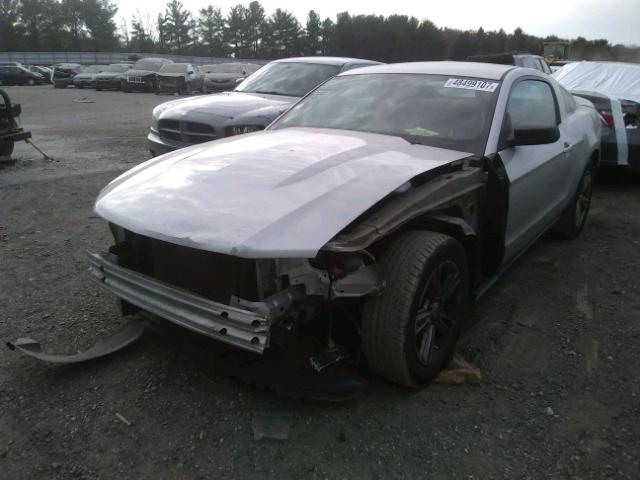 1ZVBP8AN1A5150794 - 2010 FORD MUSTANG SILVER photo 2