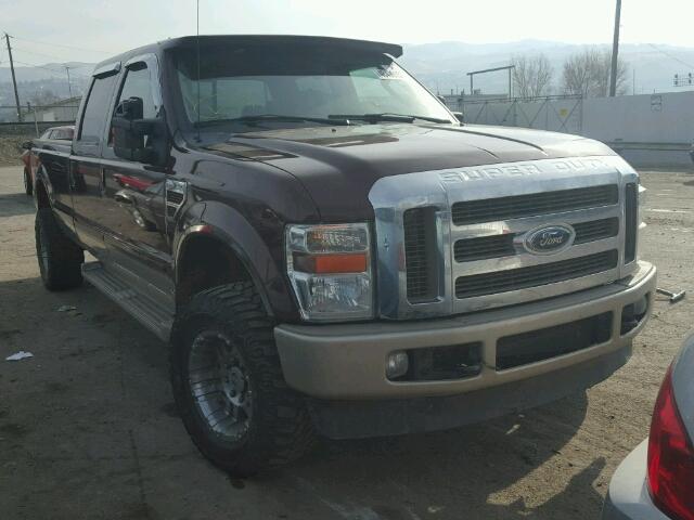 1FTWW3BR2AEB04399 - 2010 FORD F350 SUPER MAROON photo 1