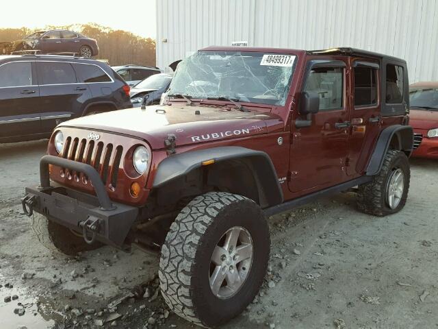 1J4GA69128L597005 - 2008 JEEP WRANGLER U BURGUNDY photo 2