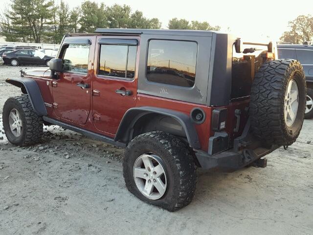 1J4GA69128L597005 - 2008 JEEP WRANGLER U BURGUNDY photo 3