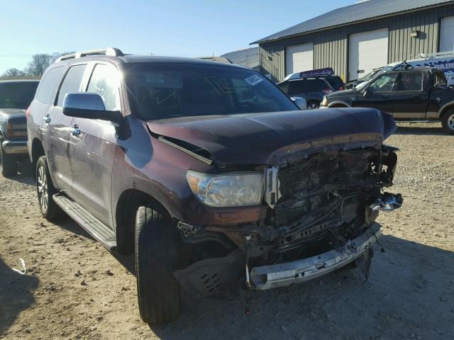 5TDBY68A88S009717 - 2008 TOYOTA SEQUOIA LI MAROON photo 1