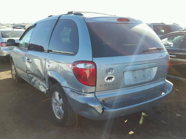 1D4GP45R36B662471 - 2006 DODGE CARAVAN SX BLUE photo 3