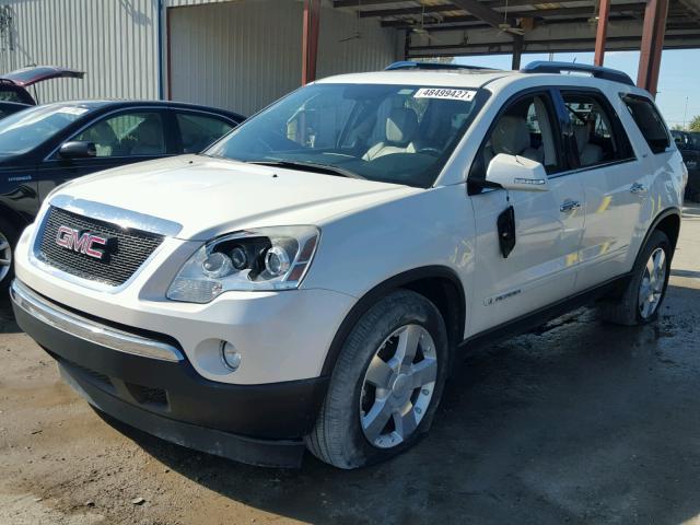 1GKER337X8J265766 - 2008 GMC ACADIA SLT WHITE photo 2