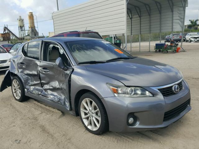 JTHKD5BH7C2050706 - 2012 LEXUS CT 200 GRAY photo 1