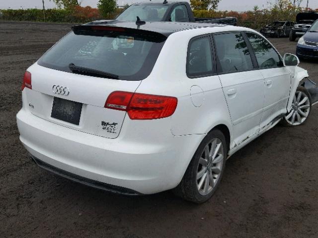 WAUKF68P19A072258 - 2009 AUDI A3 2.0T QU WHITE photo 4