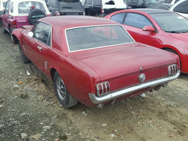 6R07C210385 - 1966 FORD MUSTANG RED photo 3