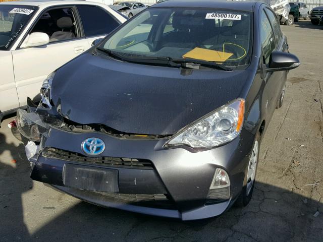 JTDKDTB39D1551520 - 2013 TOYOTA PRIUS C GRAY photo 2