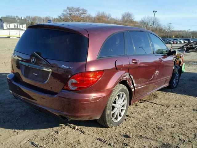 4JGCB65E96A026951 - 2006 MERCEDES-BENZ R 350 MAROON photo 4