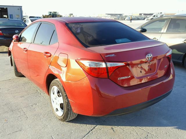 5YFBURHE5EP054649 - 2014 TOYOTA COROLLA L RED photo 3