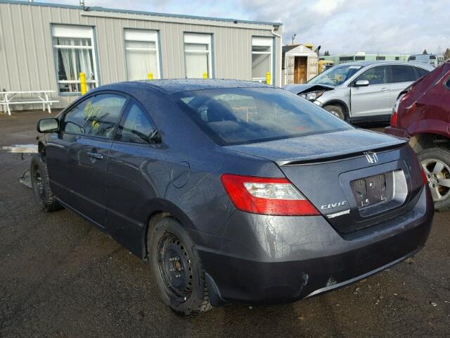 2HGFG11649H003394 - 2009 HONDA CIVIC LX CHARCOAL photo 3