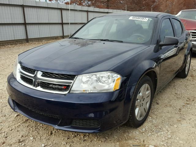 1C3CDZAB0DN627235 - 2013 DODGE AVENGER SE BLUE photo 2