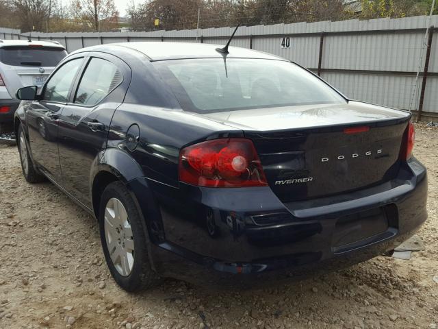 1C3CDZAB0DN627235 - 2013 DODGE AVENGER SE BLUE photo 3