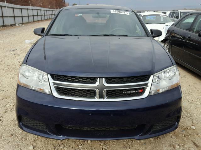 1C3CDZAB0DN627235 - 2013 DODGE AVENGER SE BLUE photo 9