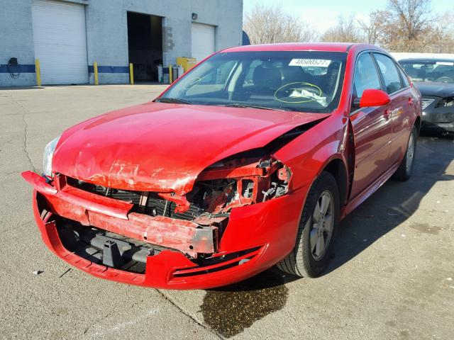 2G1WT57K391215081 - 2009 CHEVROLET IMPALA 1LT RED photo 2