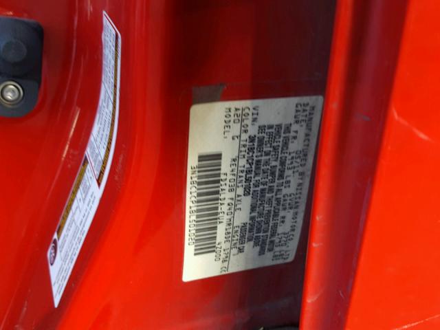 3N1BC1CP1BL501020 - 2011 NISSAN VERSA S RED photo 10