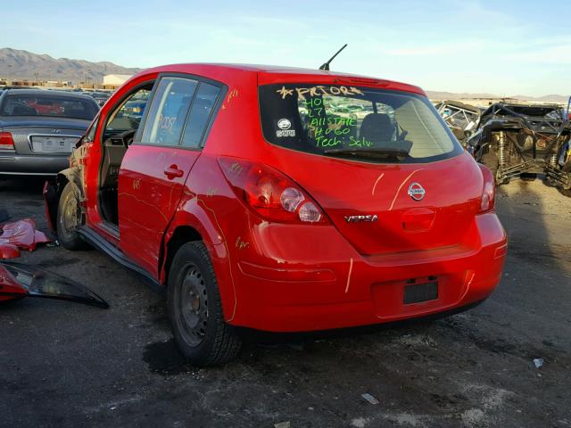 3N1BC1CP1BL501020 - 2011 NISSAN VERSA S RED photo 3