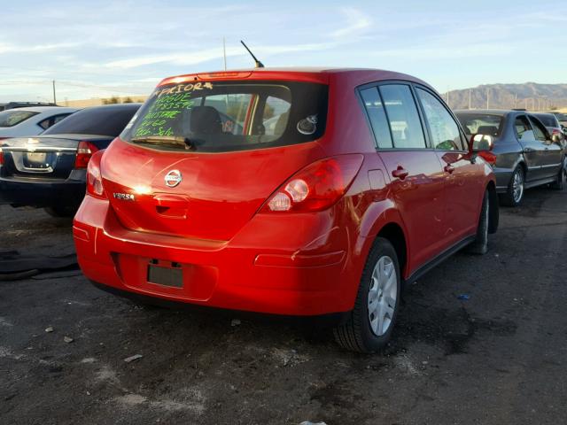 3N1BC1CP1BL501020 - 2011 NISSAN VERSA S RED photo 4