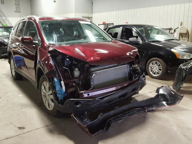 5J6RM4H7XEL077138 - 2014 HONDA CR-V EXL MAROON photo 1