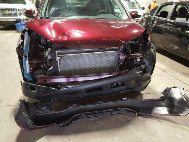 5J6RM4H7XEL077138 - 2014 HONDA CR-V EXL MAROON photo 9