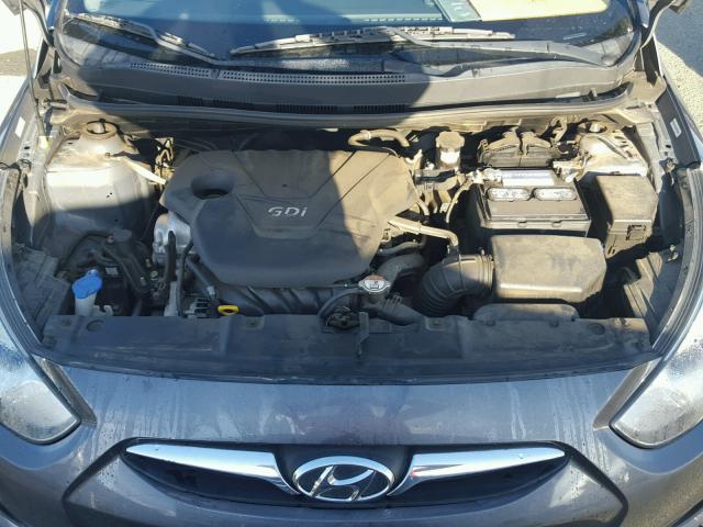 KMHCT4AE1CU123031 - 2012 HYUNDAI ACCENT GLS GRAY photo 7