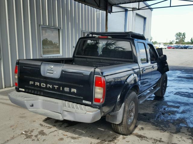 1N6ED27T64C407599 - 2004 NISSAN FRONTIER C BLACK photo 4