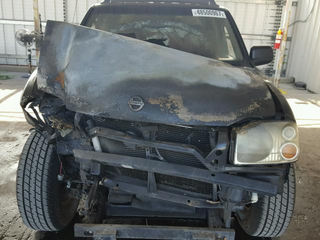 1N6ED27T64C407599 - 2004 NISSAN FRONTIER C BLACK photo 7