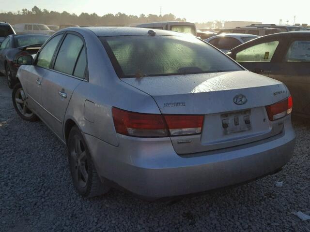 5NPEU46F98H353610 - 2008 HYUNDAI SONATA SE SILVER photo 3