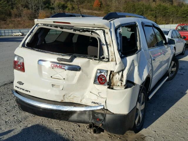 1GKLVMED1AJ242149 - 2010 GMC ACADIA SLT WHITE photo 4