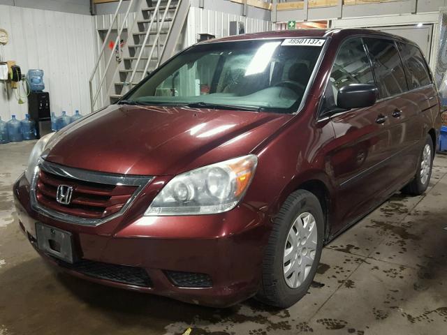 5FNRL38258B047494 - 2008 HONDA ODYSSEY LX BURGUNDY photo 2