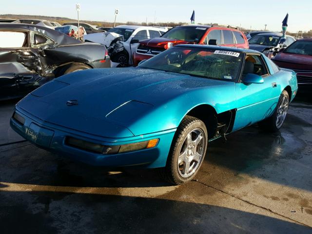 1G1YY23P5P5102514 - 1993 CHEVROLET CORVETTE BLUE photo 2