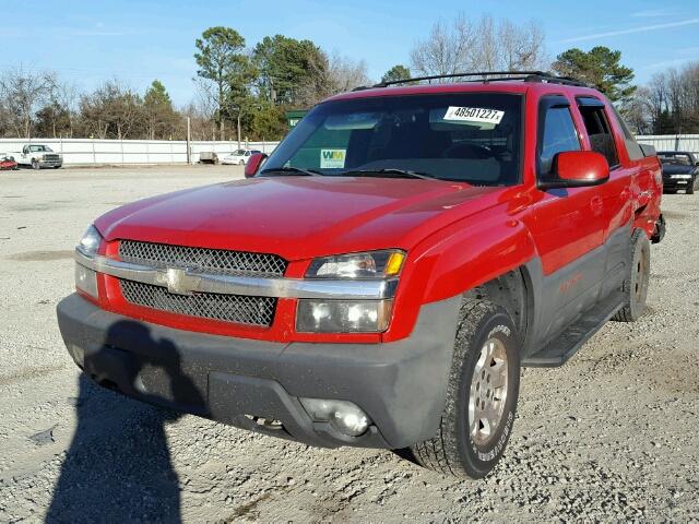 3GNEK13T42G195098 - 2002 CHEVROLET AVALANCHE RED photo 2