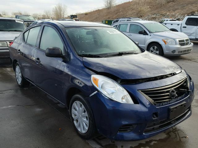 3N1CN7AP1EL850462 - 2014 NISSAN VERSA BLUE photo 1