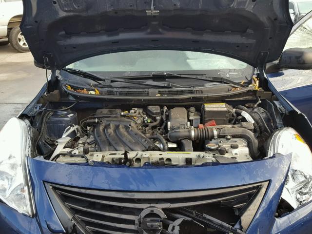 3N1CN7AP1EL850462 - 2014 NISSAN VERSA BLUE photo 7