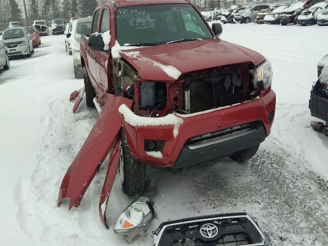 5TFMU4FN7FX037255 - 2015 TOYOTA TACOMA DOU RED photo 1