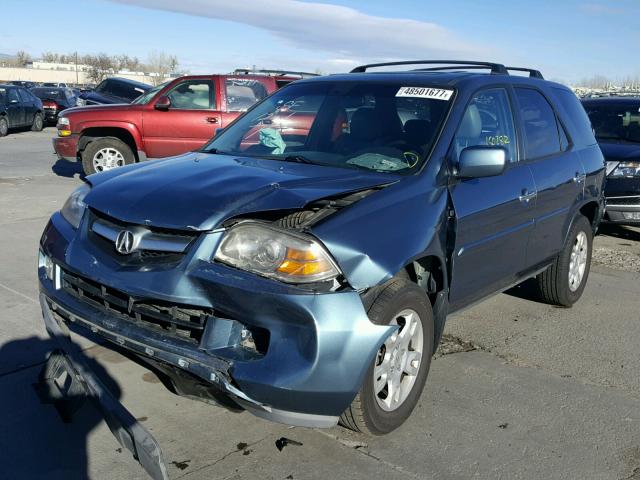 2HNYD18625H548519 - 2005 ACURA MDX TOURIN BLUE photo 2