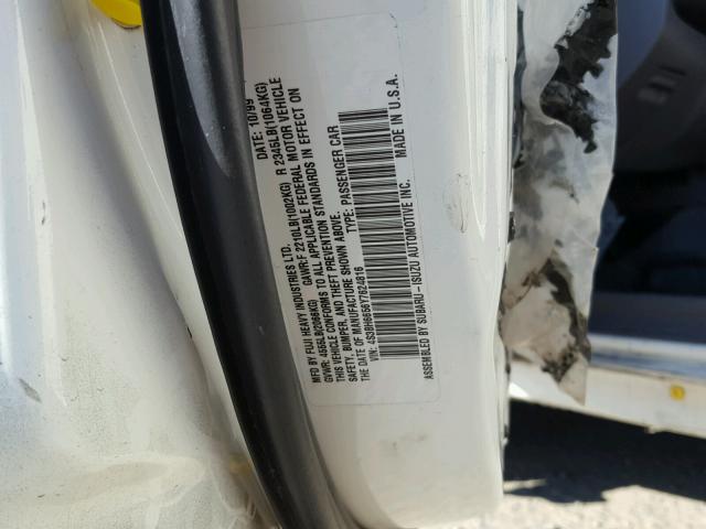 4S3BH6656Y7624816 - 2000 SUBARU LEGACY OUT WHITE photo 10