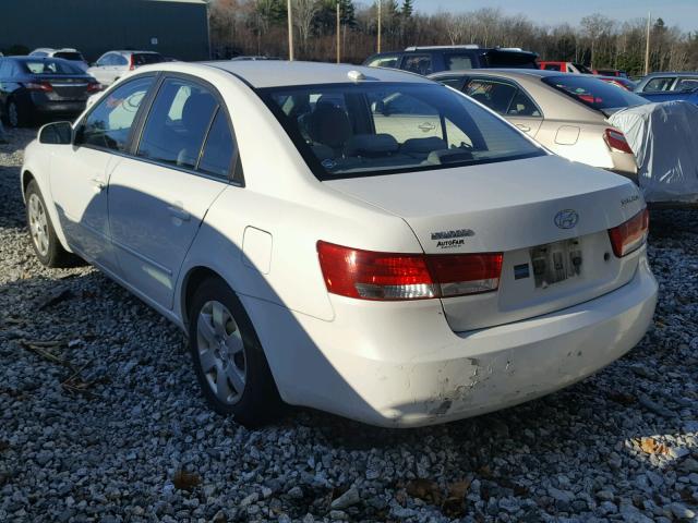 5NPET46C78H313681 - 2008 HYUNDAI SONATA GLS WHITE photo 3