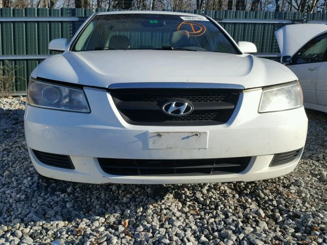 5NPET46C78H313681 - 2008 HYUNDAI SONATA GLS WHITE photo 9