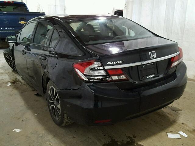 19XFB2F8XEE211931 - 2014 HONDA CIVIC EX Siyah fotoğraf 3
