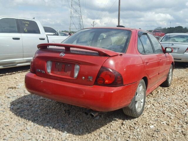 3N1AB51DX4L734749 - 2004 NISSAN SENTRA SE- RED photo 4