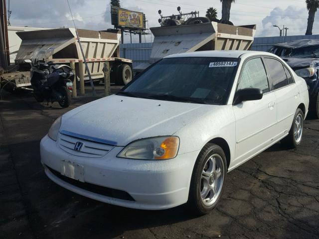 2HGES16512H603807 - 2002 HONDA CIVIC LX WHITE photo 2