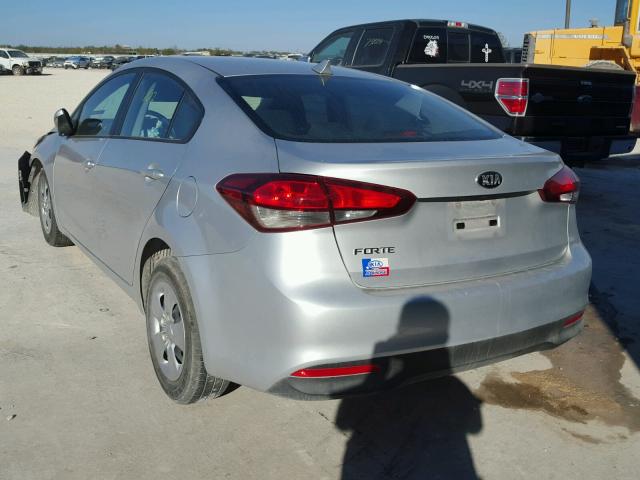 3KPFL4A70HE096476 - 2017 KIA FORTE LX SILVER photo 3