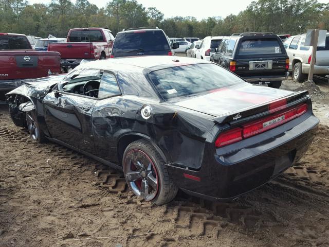 2C3CDYAG0CH316501 - 2012 DODGE CHALLENGER BLACK photo 3