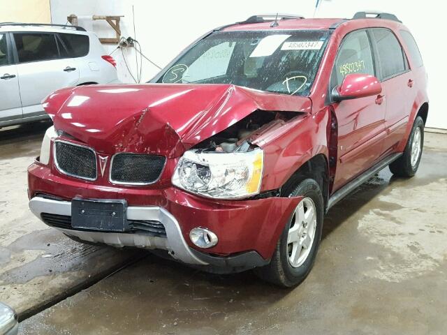 2CKDL63F666048168 - 2006 PONTIAC TORRENT RED photo 2