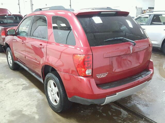 2CKDL63F666048168 - 2006 PONTIAC TORRENT RED photo 3