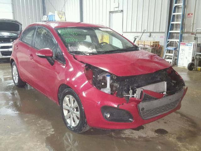 KNADN5A34C6031467 - 2012 KIA RIO EX RED photo 1